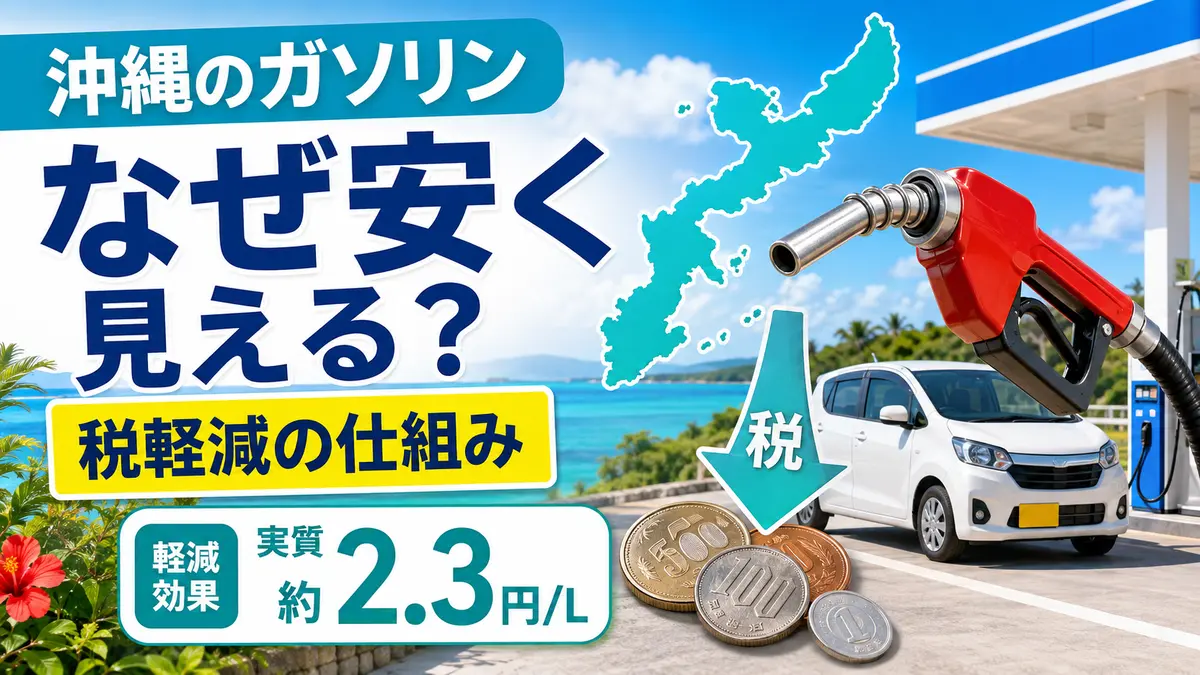 沖縄のガソリンはなぜ安い？税軽減の仕組みを解説
