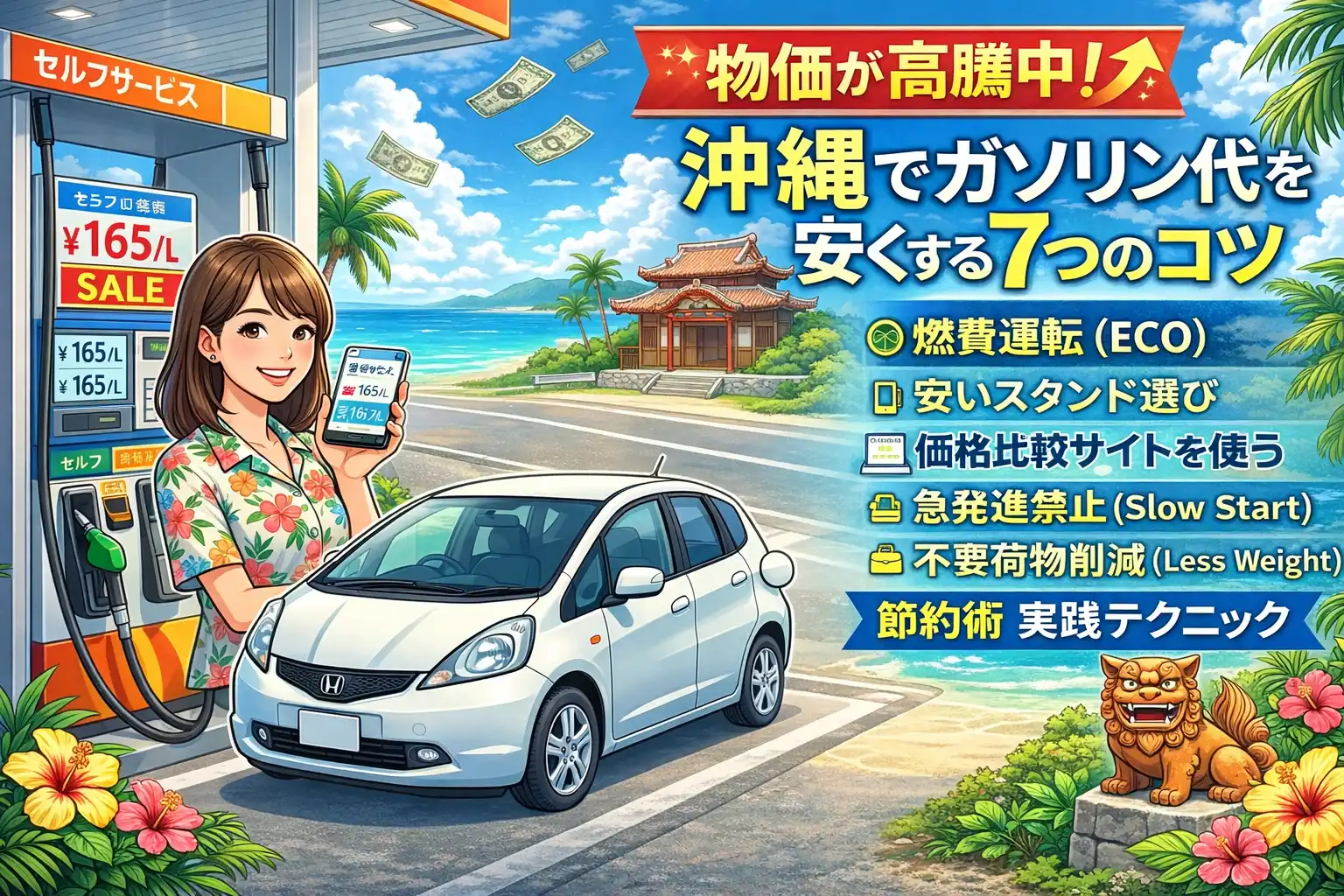 沖縄で実践！ガソリン代を節約する7つのコツ