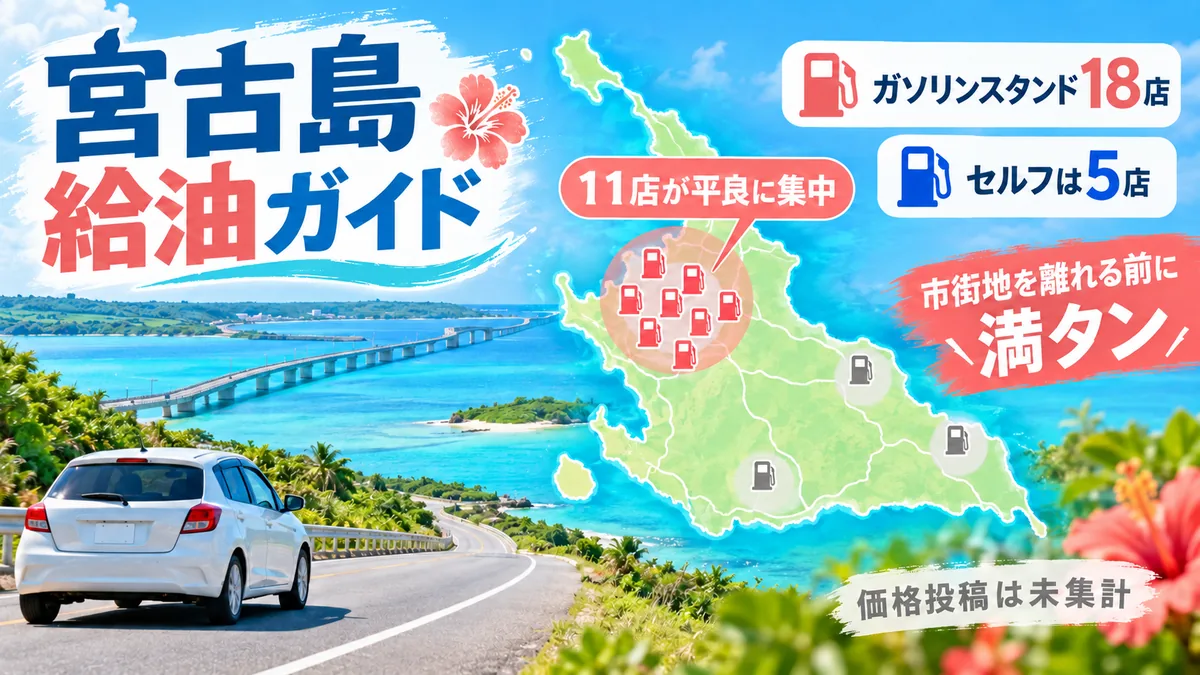 宮古島のガソリンスタンド18店｜島内の給油ガイド